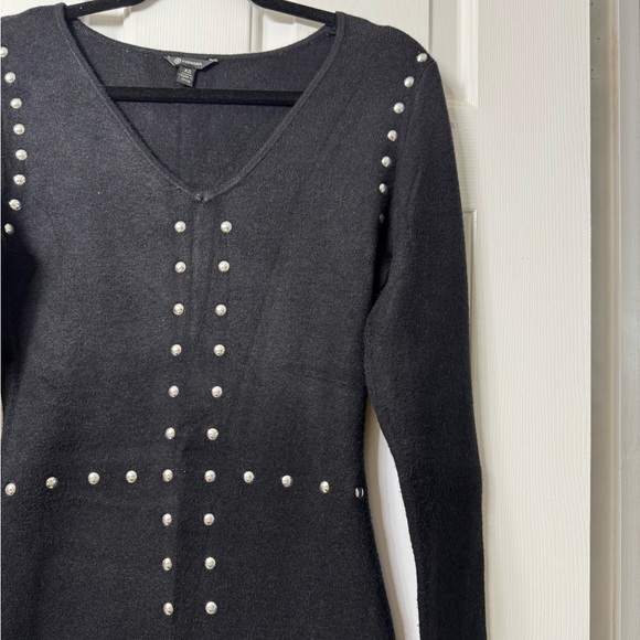 VERSONA Sweater dress XS Black V Neck Long sleeve very soft w/o ribbing NWOT - Picture 9 of 13